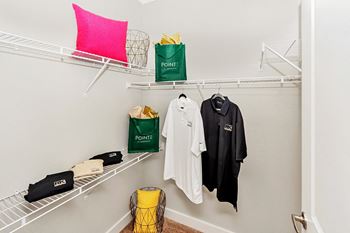 Generous walk-in closet